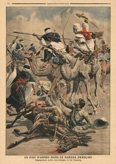 Französische Truppen in der Sahara, Illustration aus 